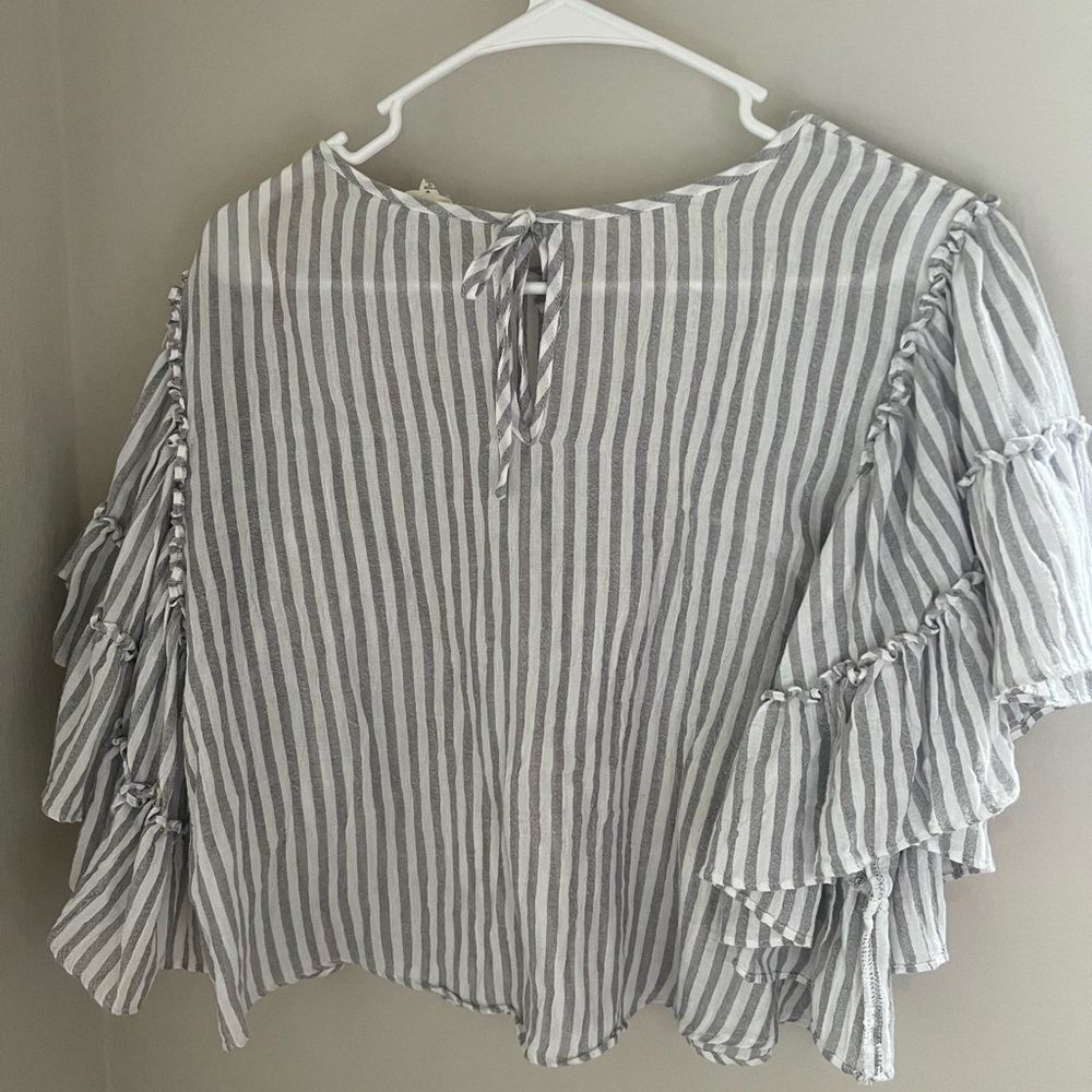 Striped Ruffle Blouse - Picture 2 of 2